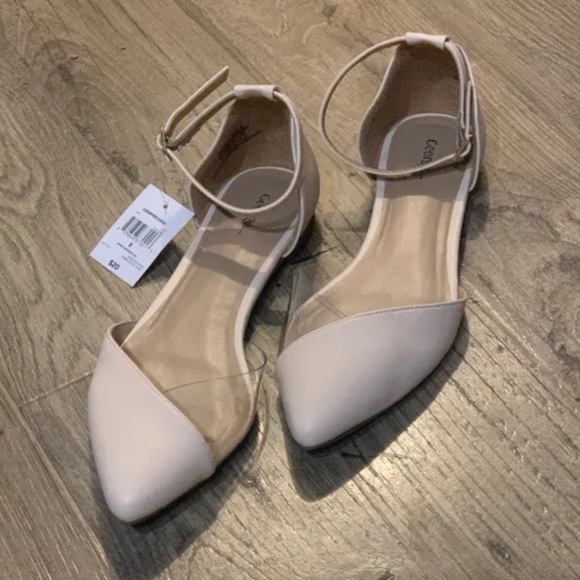 NWT George Pointed-toe Flats with Ankle Straps - Picture 2 of 5